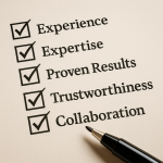 Ticking boxes to choose a consultant